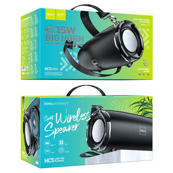 Портативна колонка HOCO HC5 Cool Enjoy sports BT speaker Black (6931474746641)