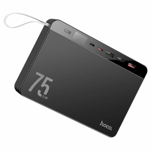 Зовнішній акумулятор HOCO J94 Overlord 22.5W fully compatible power bank(75000mAh) Black (6931474779175)