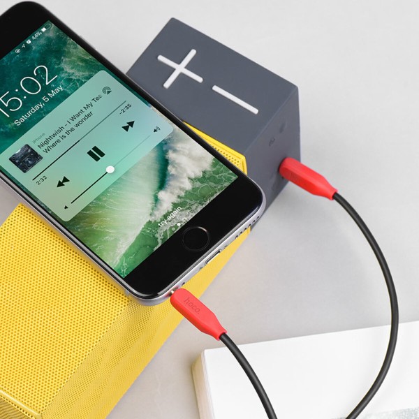 Аудіокабель HOCO UPA11 AUX audio cable Black (6957531079293)