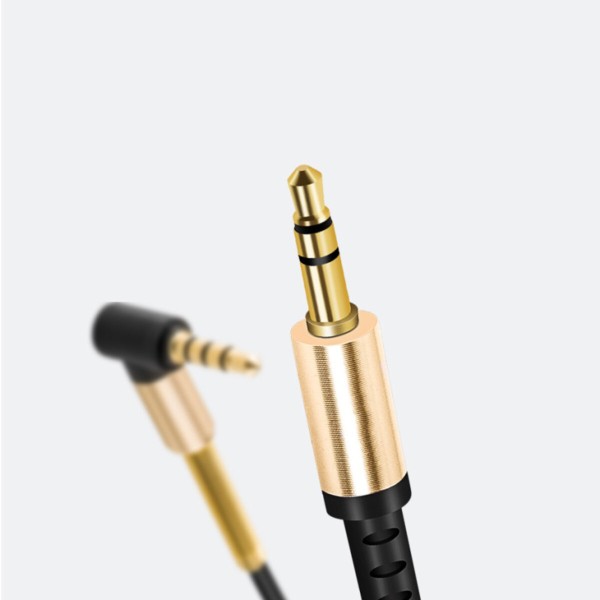 Аудіокабель HOCO UPA02 AUX Spring Audio cable (with Mic) Black (6957531025689)