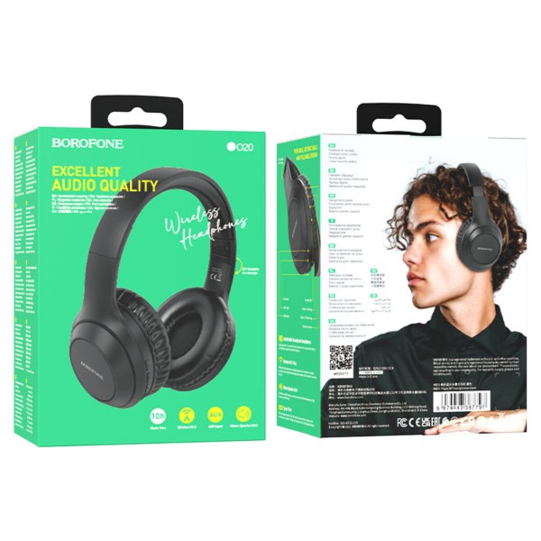Бездротові навушники BOROFONE BO20 Player BT headphones Black (BO20B)