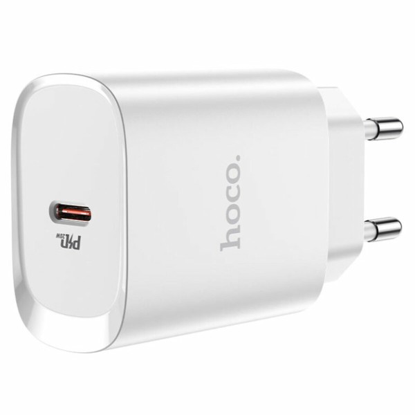 Мережевий зарядний пристрій HOCO N14 Smart Charging single port PD20W charger White (6931474745026)