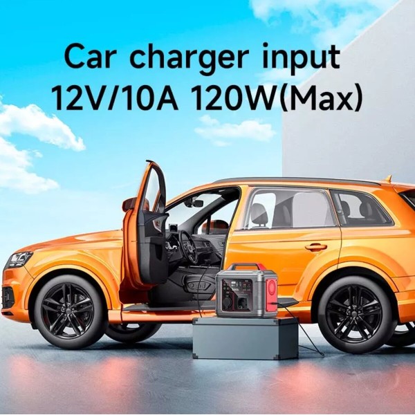 Портативна зарядна станція HOCO DB28 300W Iron Gray+Red (6931474781987)