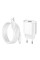 Мережевий зарядний пристрій HOCO C109A Fighter single port QC3.0 charger set(Micro) White (6931474784827)
