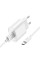 Мережевий зарядний пристрій HOCO C109A Fighter single port QC3.0 charger set(Type-C) White (6931474784834)