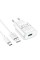 Мережевий зарядний пристрій HOCO C109A Fighter single port QC3.0 charger set(Type-C) White (6931474784834)