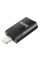 Адаптер HOCO UA17 iP Male to USB female USB2.0 adapter Black (6931474761989)