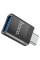 Адаптер HOCO UA17 Type-C male to USB female USB3.0 adapter Black (6931474762016)