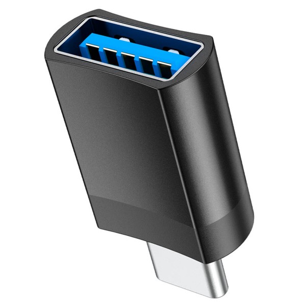 Адаптер HOCO UA17 Type-C male to USB female USB3.0 adapter Black (6931474762016)