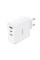 Мережевий зарядний пристрій HOCO N30 Glory PD65W three-port(2C1A) fast charger White (6931474784155)