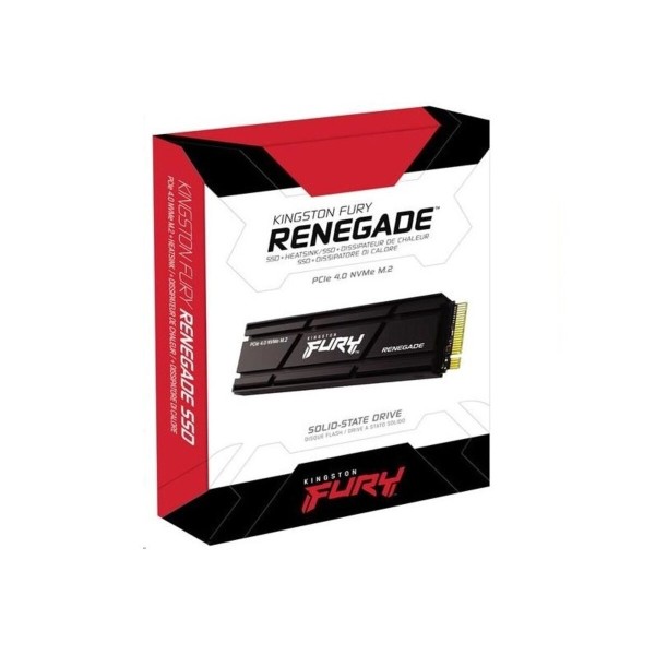 Накопичувач SSD M.2 Kingston FURY Renegade with Heatsink 500GB 2280 NVMe PCIe Gen 4.0 x4 3D TLC NAND (SFYRSK/500G)