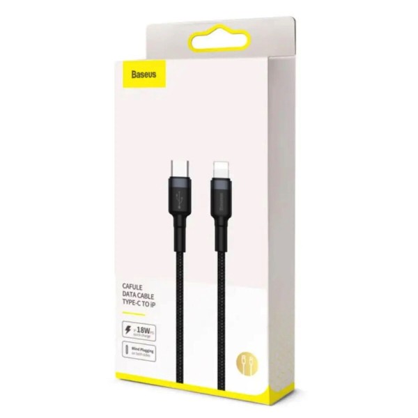 Кабель Baseus Cafule Cable Type-C to iP PD 20W 1m Red+Black (CATLKLF-91)