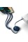 Кабель Baseus Bright Mirror 2 Series Retractable 3-in-1 Fast Charging Data Cable Type-C to M+L+C 100W 1.1m Blue (CAMJ010203)