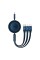 Кабель Baseus Bright Mirror 2 Series Retractable 3-in-1 Fast Charging Data Cable Type-C to M+L+C 100W 1.1m Blue (CAMJ010203)