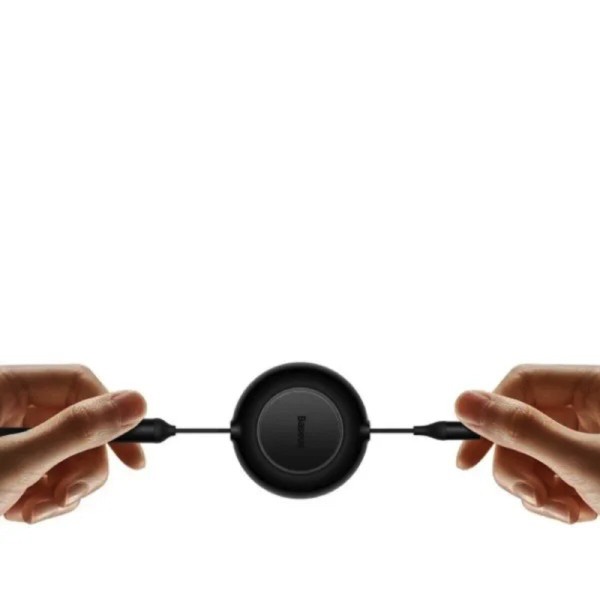 Кабель Baseus Bright Mirror 2 Series Retractable 3-in-1 Fast Charging  Data Cable Type-C to M+L+C 100W 1.1m Black (CAMJ010201)