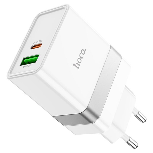 Мережевий зарядний пристрій HOCO N21 Topspeed PD30W+QC3.0 charger White (6931474757777)