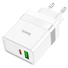 Мережевий зарядний пристрій HOCO N21 Topspeed PD30W+QC3.0 charger White (6931474757777)