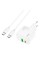 Мережевий зарядний пристрій HOCO C111A Lucky dual-port PD30W+QC3.0 charger set(Type-C to Type-C) White (6931474790880)