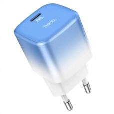 Мережевий зарядний пристрій HOCO C101A single port PD20W charger Ice Blue (6931474769374)