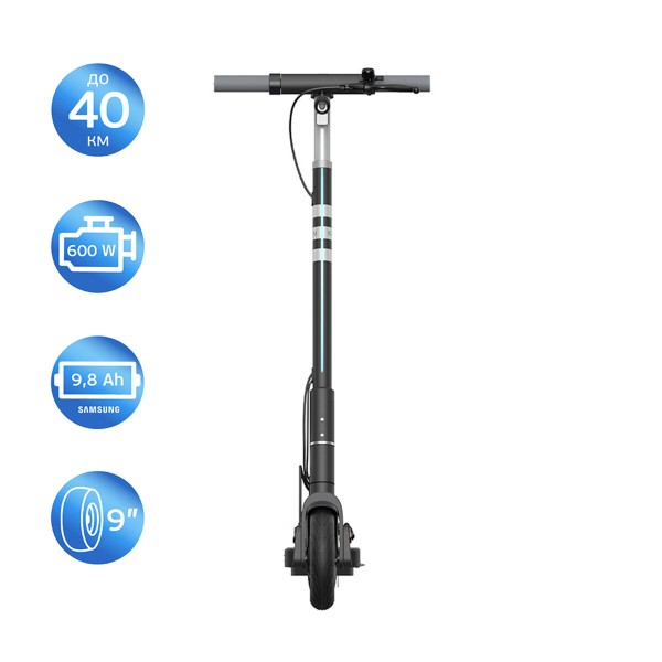 Електросамокат OKAI ES20-NEON Black 9", 300(600)W, 9.8Ah, 40km, 25km\h, 20%, NFC, App, 16kg (ES20-B)