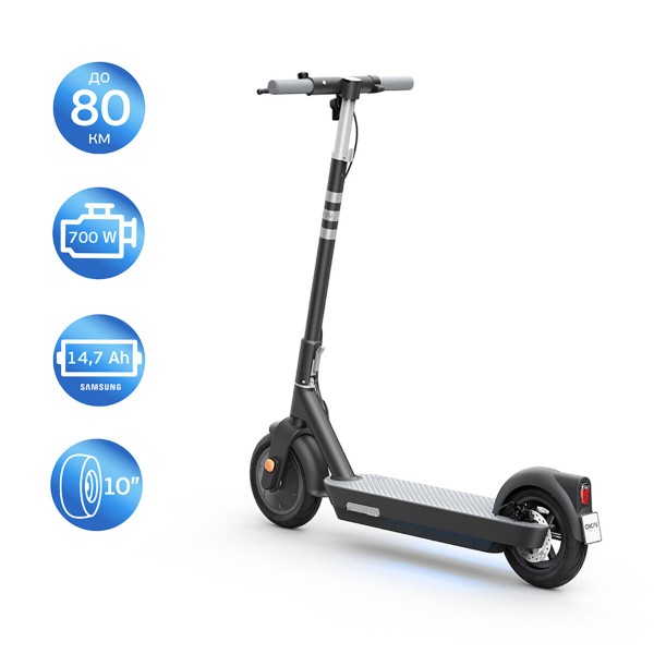 Електросамокат OKAI ES30-NEON PRO Black 10", 350(700)W, 14,7Ah, 80km, 25km\h, 25%, NFC, App, 21kg (ES30-B)