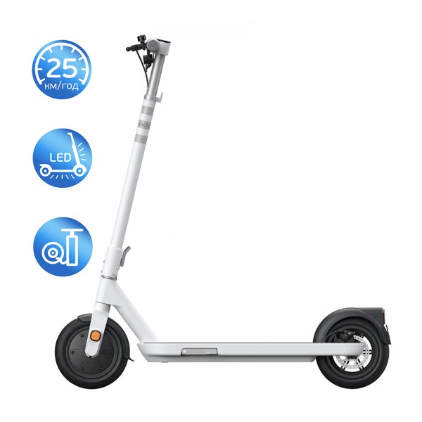 Електросамокат OKAI ES10-NEON Lite White 9", 300(600)W, 7.8Ah, 30km, 25km\h, 20%, NFC, App, 15kg (ES10-W)