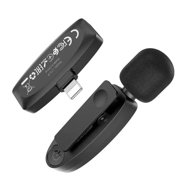 Бездротова мікрофонна система HOCO L15 iP Crystal lavalier wireless digital microphone Black (6931474789020)