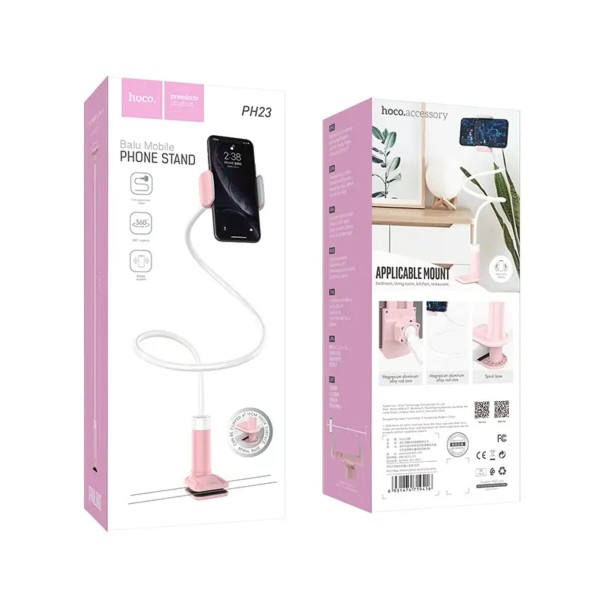 Тримач для телефона HOCO PH23 Balu mobile phone stand Pink White (6931474719416)