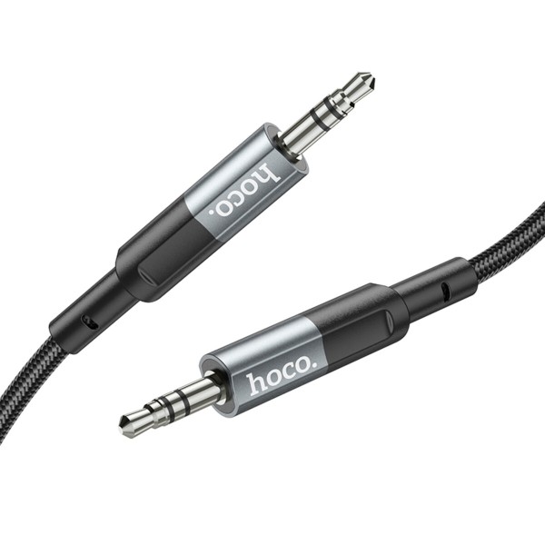Аудіокабель HOCO UPA23 AUX audio cable Metal Gray (6931474783820)