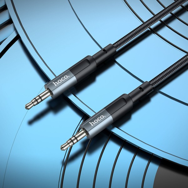 Аудіокабель HOCO UPA23 AUX audio cable Metal Gray (6931474783820)