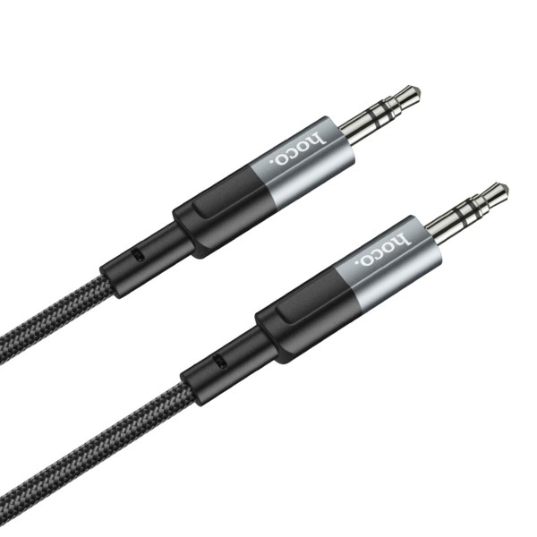 Аудіокабель HOCO UPA23 AUX audio cable Metal Gray (6931474783820)