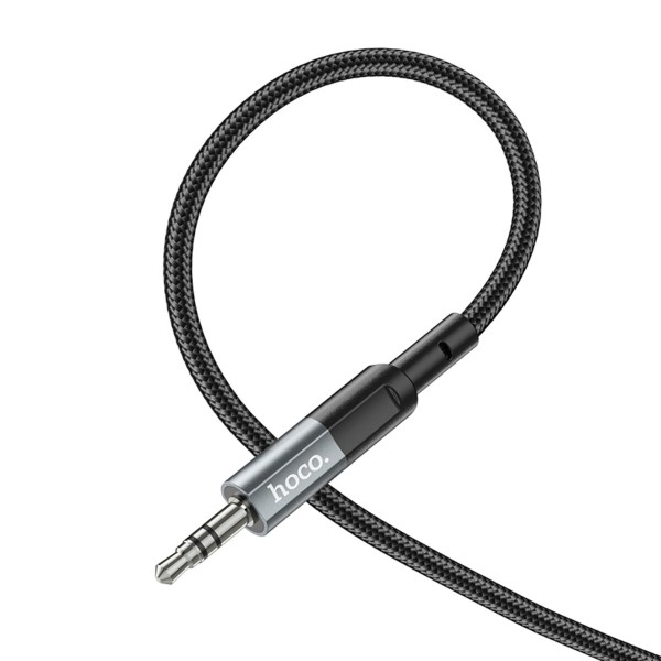 Аудіокабель HOCO UPA23 AUX audio cable Metal Gray (6931474783820)