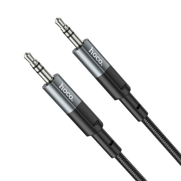 Аудіокабель HOCO UPA23 AUX audio cable Metal Gray (6931474783820)