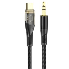 Аудіокабель HOCO UPA25 Transparent Discovery Edition Digital audio conversion cable Type-C Black (6931474791177)