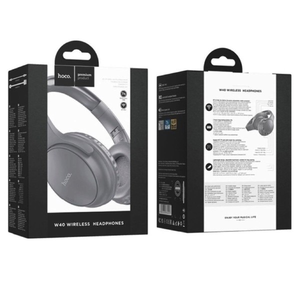 Бездротові навушники HOCO W40 Mighty BT headphones Gray (6931474784957)