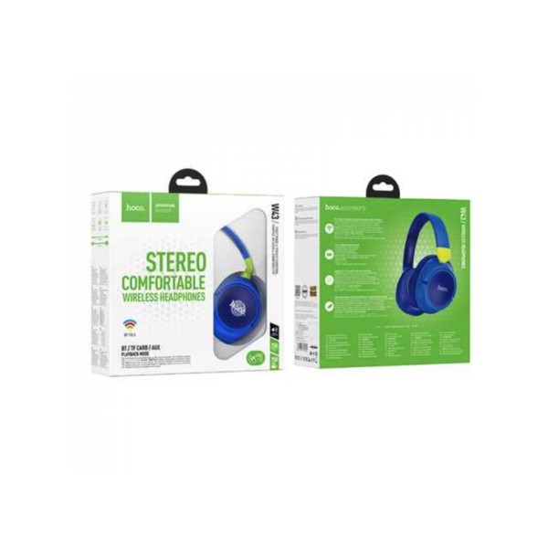 Бездротові навушники HOCO W43 Adventure BT headphones Blue (6931474794642)