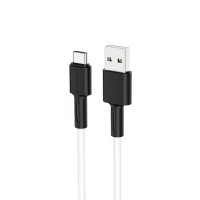 Кабель BOROFONE BX31 USB to Type-C 3A, 1m, silicone, TPE connectors, White (BX31CW)