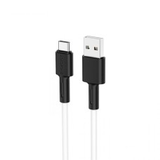 Кабель BOROFONE BX31 USB to Type-C 3A, 1m, silicone, TPE connectors, White (BX31CW)