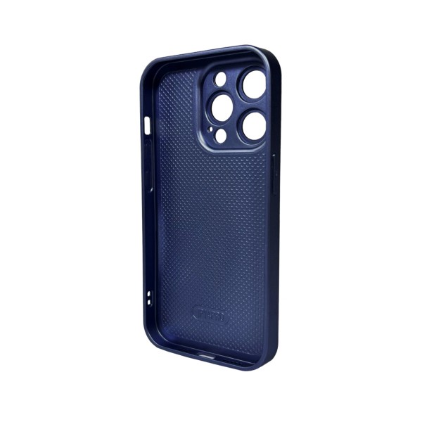 Чохол для смартфона AG Glass Matt Frame Color Logo for Apple iPhone 14 Pro Navy Blue (AGMattFrameiP14PBlue)