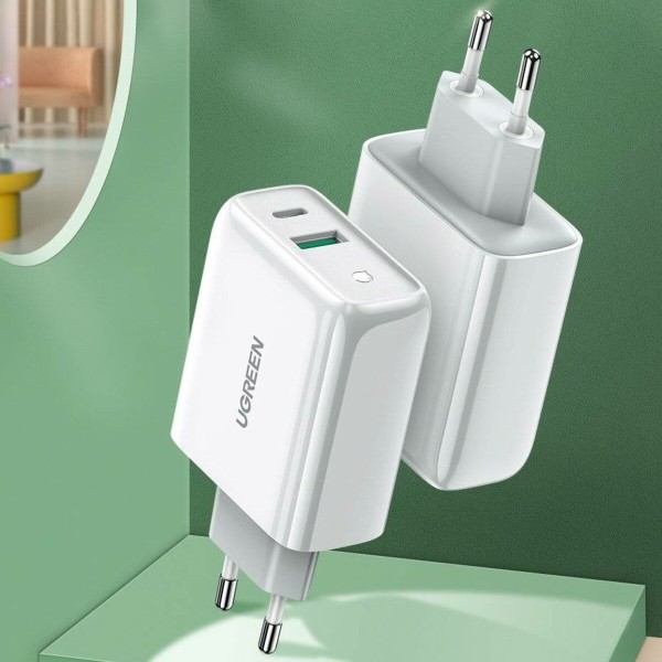 Мережевий зарядний пристрій UGREEN CD170 38W USB-C Wall Charger EU (White) (UGR-60468) (UGR-60468)