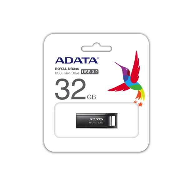 Флеш-накопичувач A-DATA USB 3.2 UR340 32Gb Black (AROY-UR340-32GBK)