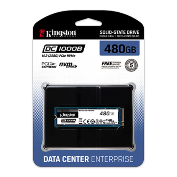 Накопичувач SSD M.2 Kingston DC1000B 480G NVMe 2280 PCIe 3.0 x4 3D NAND TLC (SEDC1000BM8/480G)
