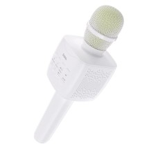 Портативна колонка HOCO BK5 Cantando karaoke microphone White (6931474742292)