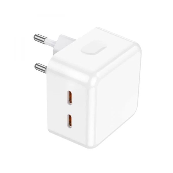 Мережевий зарядний пристрій BOROFONE BA76A Source dual port PD35W(2C) charger White (BA76AW)