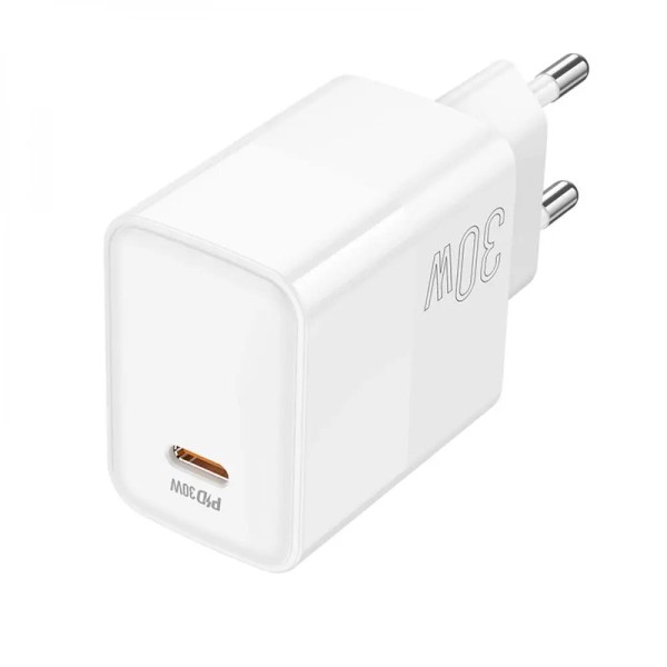 Мережевий зарядний пристрій BOROFONE BA77A Insightful single port PD30W charger White (BA77AW)