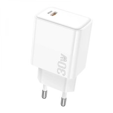 Мережевий зарядний пристрій BOROFONE BA77A Insightful single port PD30W charger White (BA77AW)