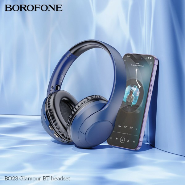 Бездротові навушники BOROFONE BO23 Glamour BT headset Blue (BO23U)