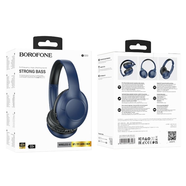 Бездротові навушники BOROFONE BO23 Glamour BT headset Blue (BO23U)