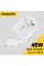 Мережевий зарядний пристрій Essager Zhiqi 45W GaN Travel Charger A+C EU  white (ECTCA-ZQB02-Z) (ECTCA-ZQB02-Z)