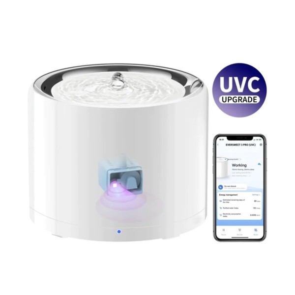 Поїлка PETKIT Eversweet 3 PRO (UVC) Smart Pet Drinking Fountain (P4108-UVC) (P4108-UVC)